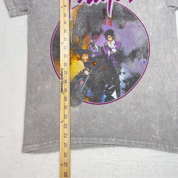 Official Prince Tee Shirt Purple Rain Womens XS Grey Short Sleeve - Picture 7 of 8